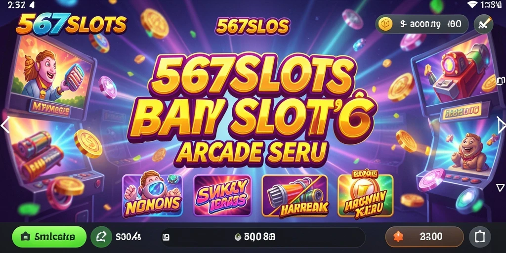 Tampilan gameplay <strong>567SLOTS</strong> yang penuh warna dan menyenangkan.