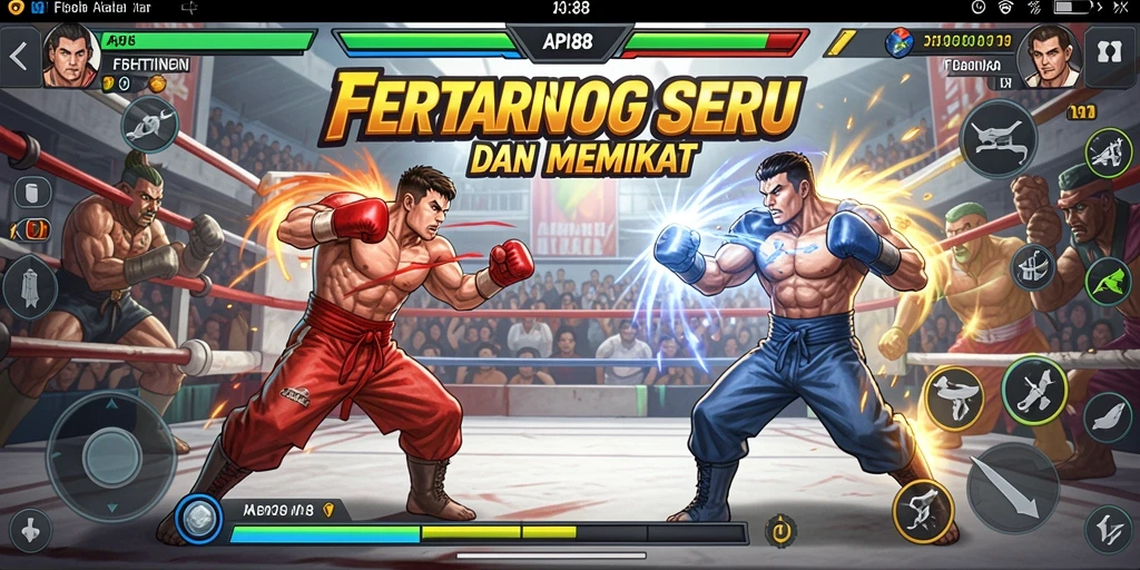 Tampilan aksi pertarungan seru dalam API88 dengan karakter unik.