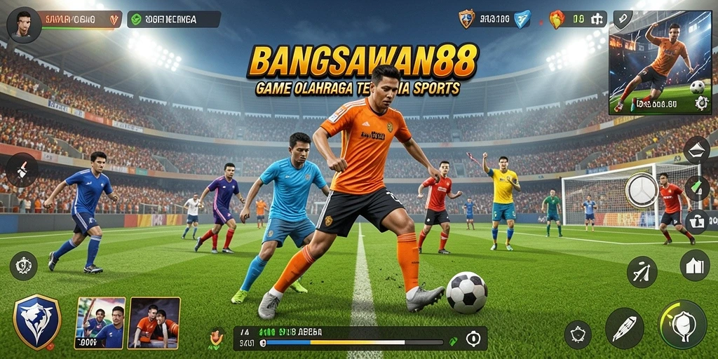 Tampilan gameplay BANGSAWAN88 yang penuh aksi dan olahraga.