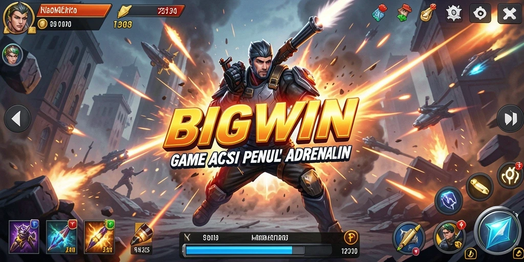 Tampilan gameplay BIGWIN yang menegangkan dan penuh aksi.