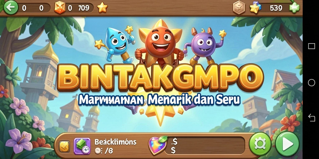 Tangkapan layar dari gameplay seru permainan BINTANGMPO yang penuh warna.