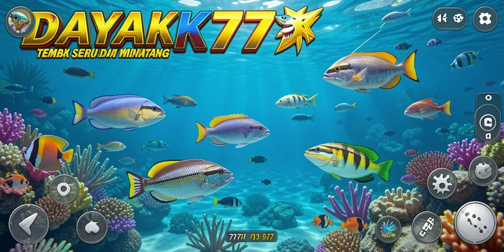 Gameplay menembak ikan yang seru dan penuh warna di DAYAK777.