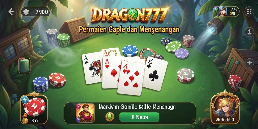 Screenshot gameplay DRAGON777 dengan suasana bermain Gaple yang seru.