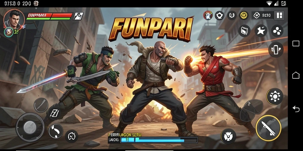 Tampilan menarik dari gameplay seru FUNPARI yang mendebarkan.