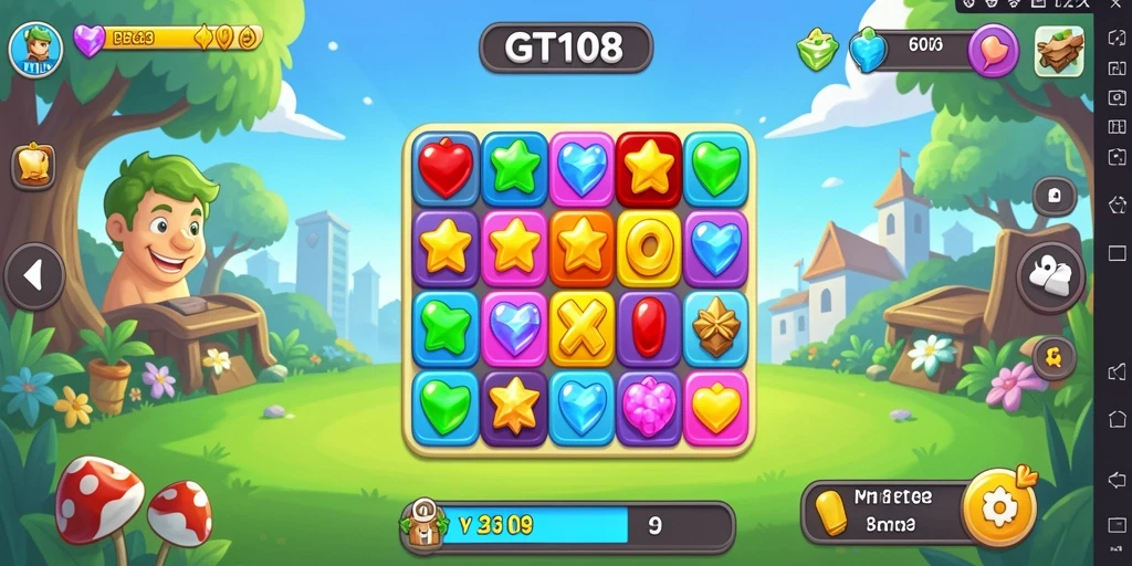 Gameplay GT108 yang penuh warna dan menantang.