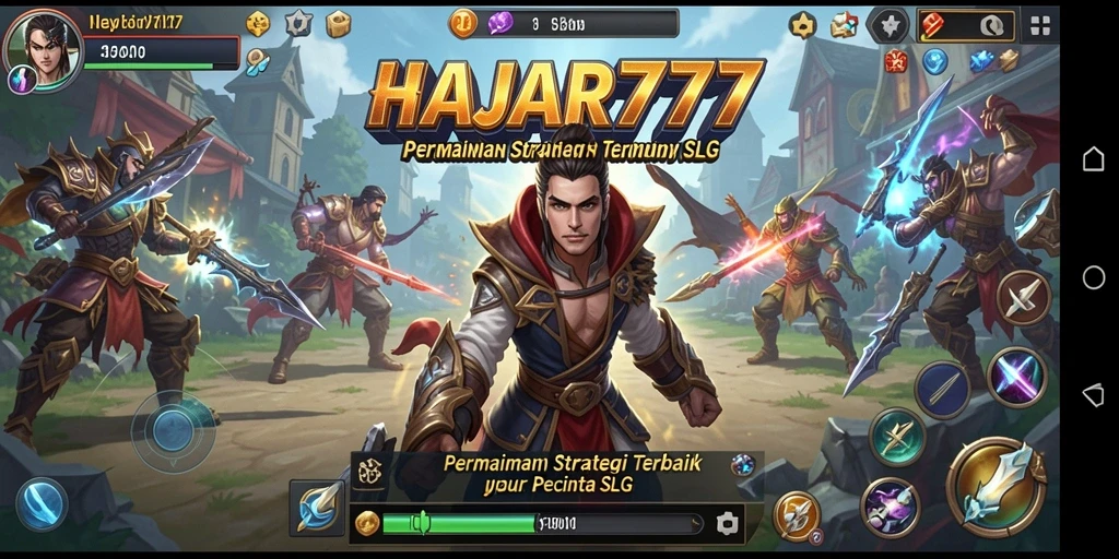Tampilan gameplay seru dari HAJAR777 yang menampilkan pertempuran strategis.