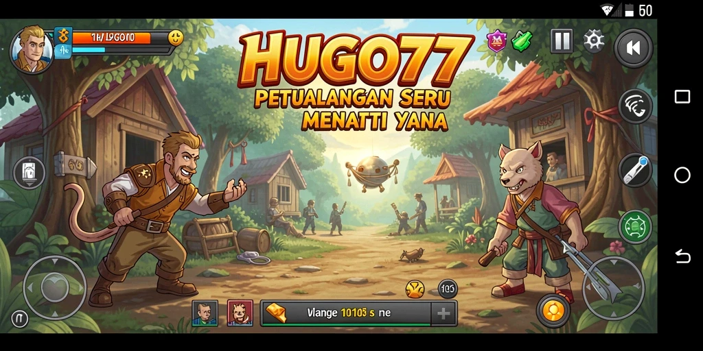 Tampilan gameplay menampilkan karakter menjelajahi lingkungan petualangan yang luas.