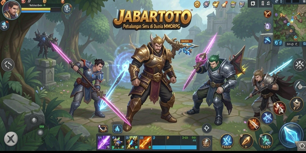 Screenshot gameplay JABARTOTO menampilkan pertempuran mendebarkan dalam dunia MMORPG.