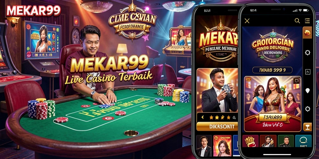 Tampilan mendebarkan dari gameplay Live Casino di MEKAR99.