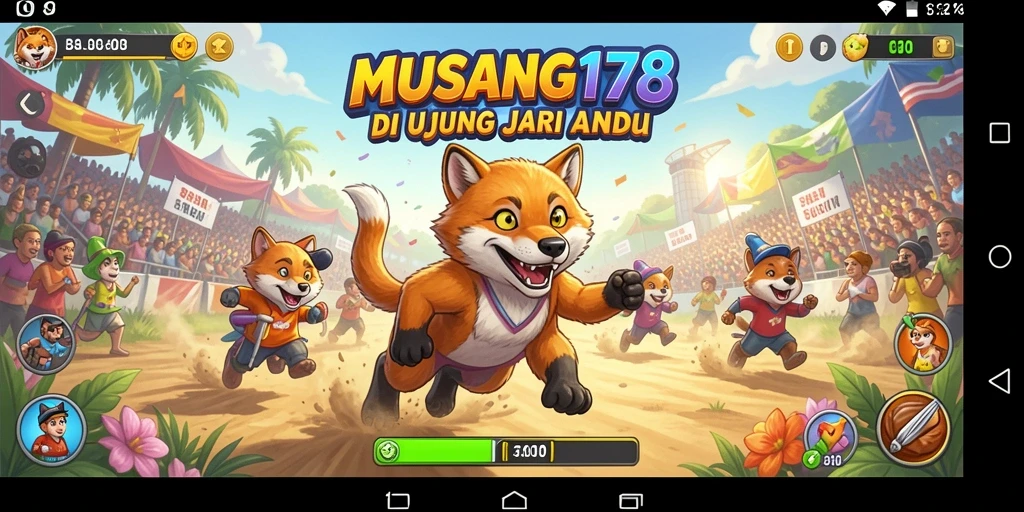 Tampilan gameplay Racing yang mendebarkan dan penuh aksi di MUSANG178.