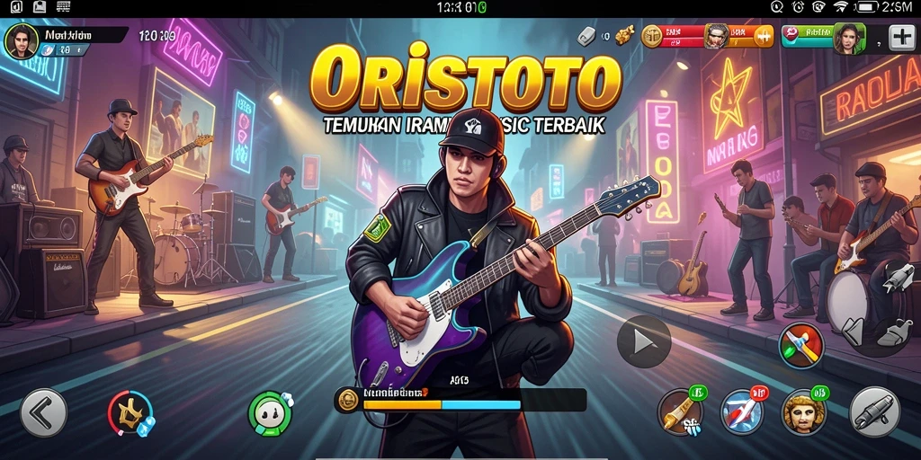 Screenshot ORISTOTO menampilkan pemain yang asyik mengikuti irama musik.