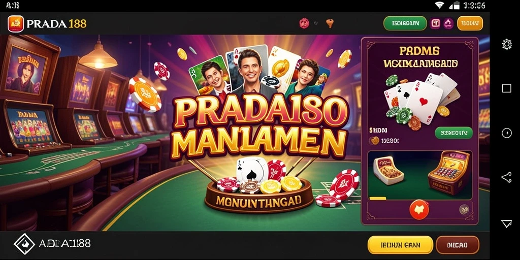 Tangkapan layar gameplay PRADA188 dengan suasana kasino yang mendebarkan.