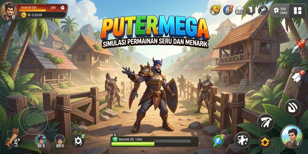 Tampilan gameplay PUTERMEGA yang menakjubkan dan mendebarkan.