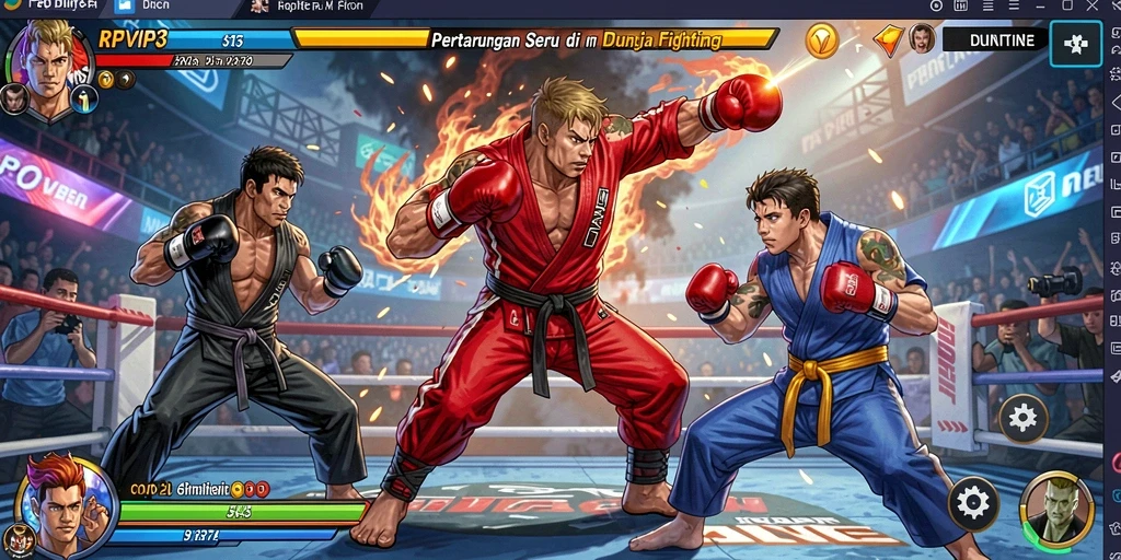 Screenshot gameplay RPVIP3 yang menampilkan pertarungan seru dan dinamis.