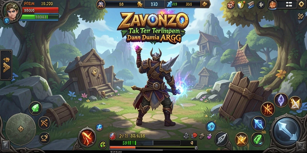Tangkapan layar ZAVONZO menampilkan pertarungan ARPG yang seru dan grafis memukau.